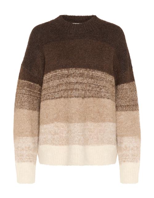 Se CULTURE Pullover  beige / brokade / cappuccino / mørkebrun ved About You