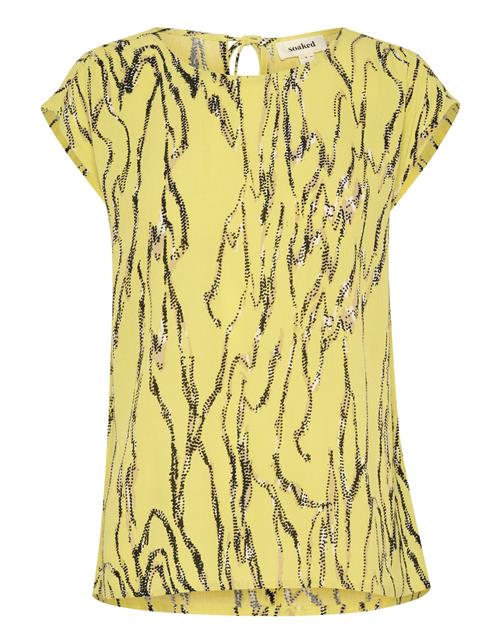 Se SOAKED IN LUXURY Bluse 'Zaya'  beige / lemon / sort ved About You