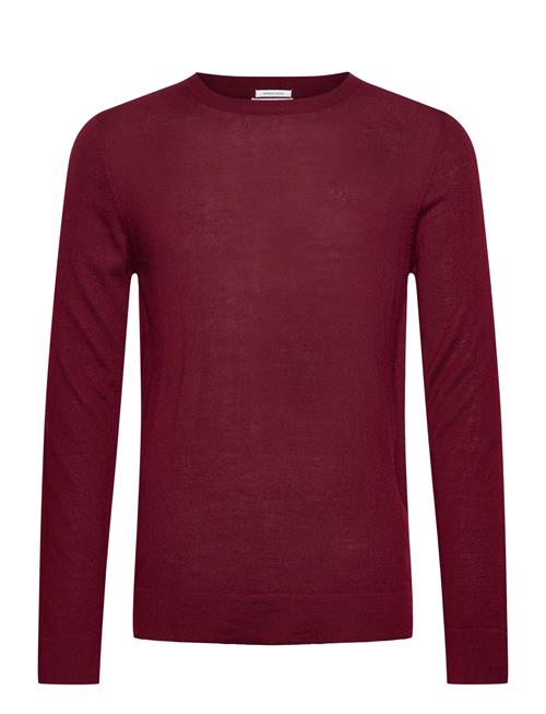 Lindbergh Merino Knit O-Neck Lindbergh Red