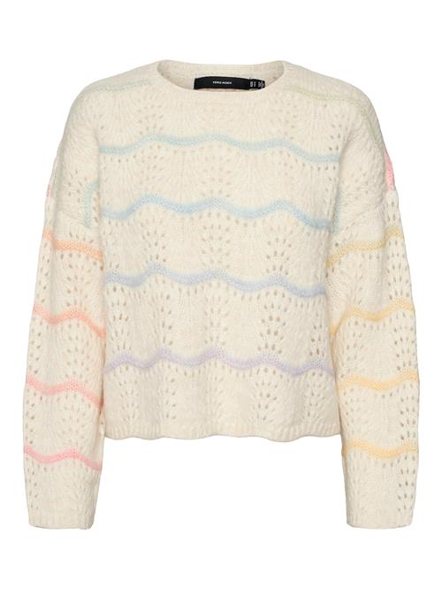 VERO MODA Pullover 'HATTY'  lysebeige / mørkelilla / pastelpink