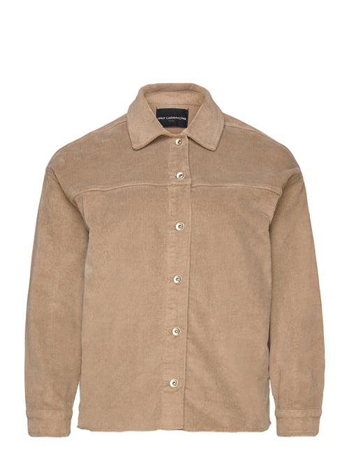 Carnoa-Global L/S Cord Shacket Wvn ONLY Carmakoma Beige