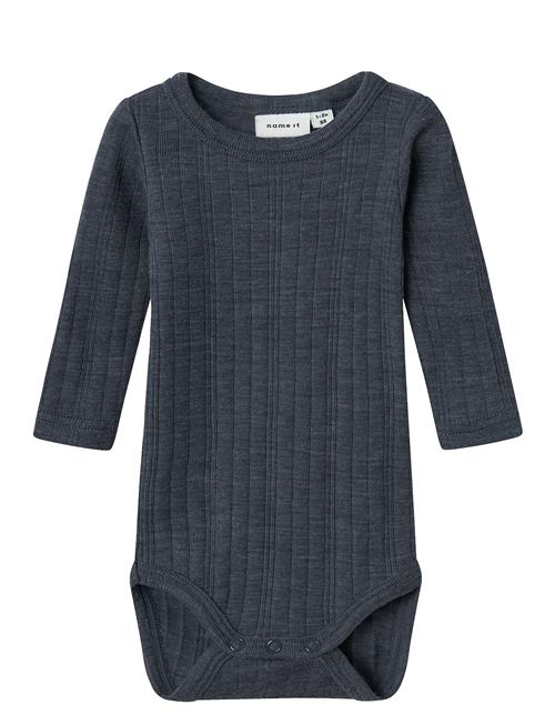 Se Nbmwang Wool Needle Ls Body Solid Noos Name It Navy ved Booztlet