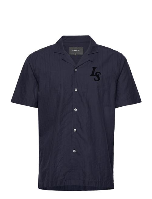 Pinstripe Revere Collar Shirt Lyle & Scott Navy