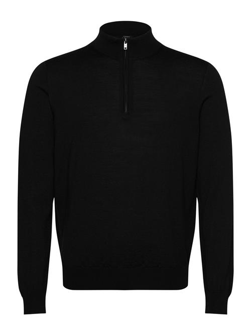 100 Merino Wool Sweater With Zip-Neck Mango Black