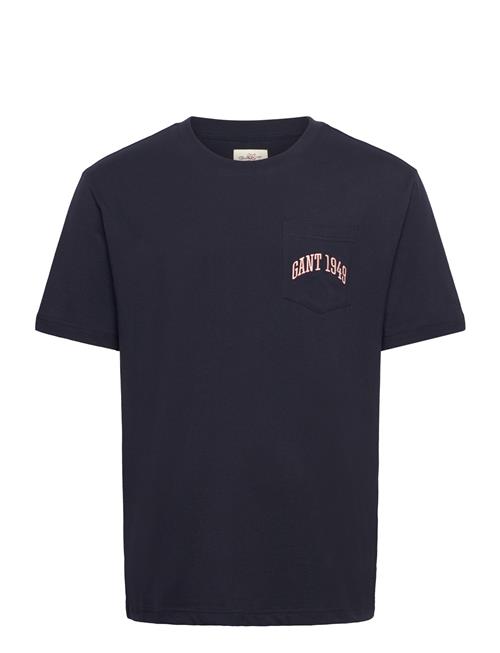 GANT Pocket Graphic Tshirt GANT Navy