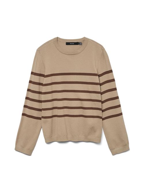 Se VERO MODA Pullover 'SABA'  beige / brun ved About You