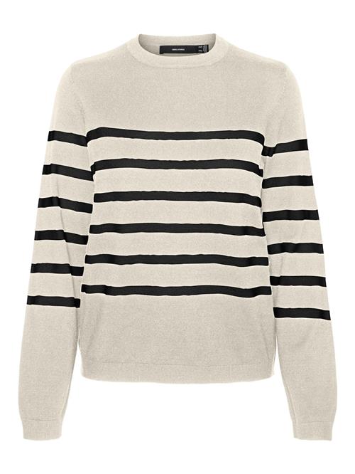 Se VERO MODA Pullover 'SABA'  sort / naturhvid ved About You