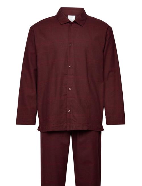 Calvin Klein L/S Button Down Pant Set Calvin Klein Burgundy