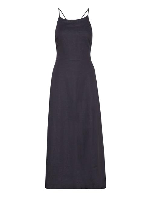 Malougz Linen Long Dress Gestuz Navy