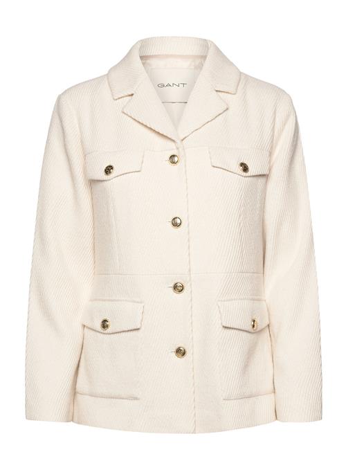 GANT Slim Texture Blazer Jacket GANT Cream