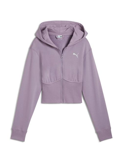 PUMA Sweatjakke 'Dare To Gym2K'  blomme / hvid