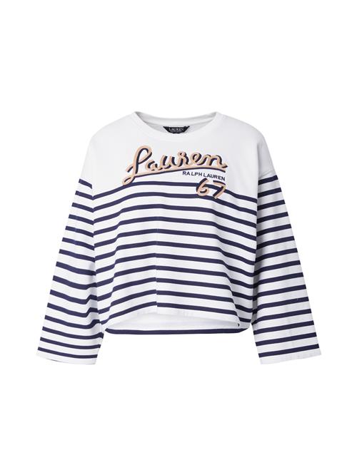 Se Lauren Ralph Lauren Sweatshirt 'JAMARIE'  mørkebeige / mørkeblå / hvid ved About You