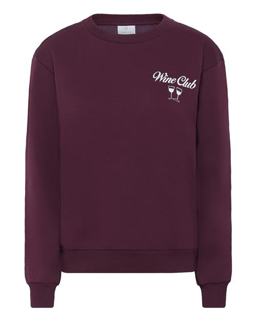 Kaffe Sweatshirt 'Chateau'  brombær / hvid