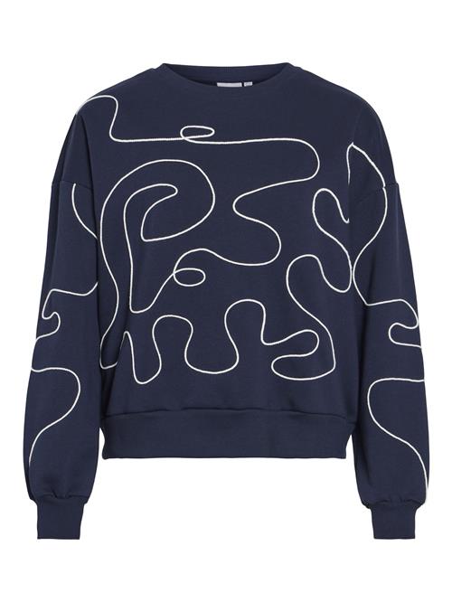 VILA Sweatshirt  navy / hvid