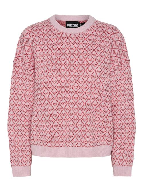 PIECES Pullover 'PCNavi'  lyserød / rød