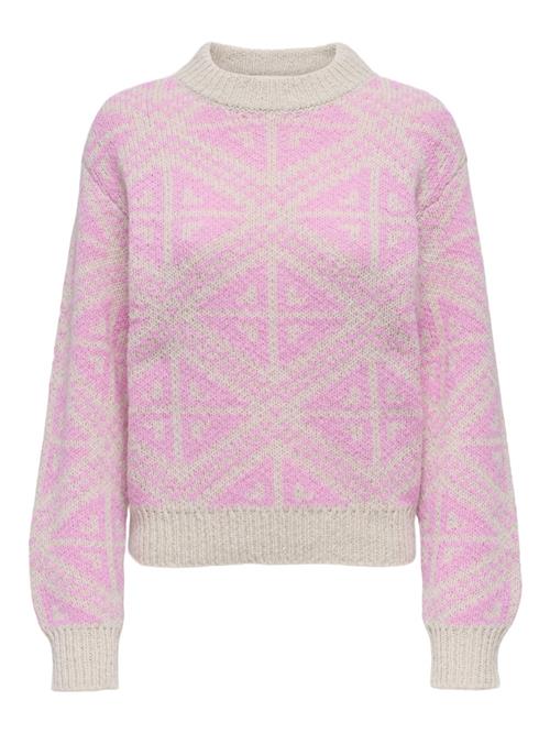 JDY Pullover 'JDYKinsley'  greige / lyserød