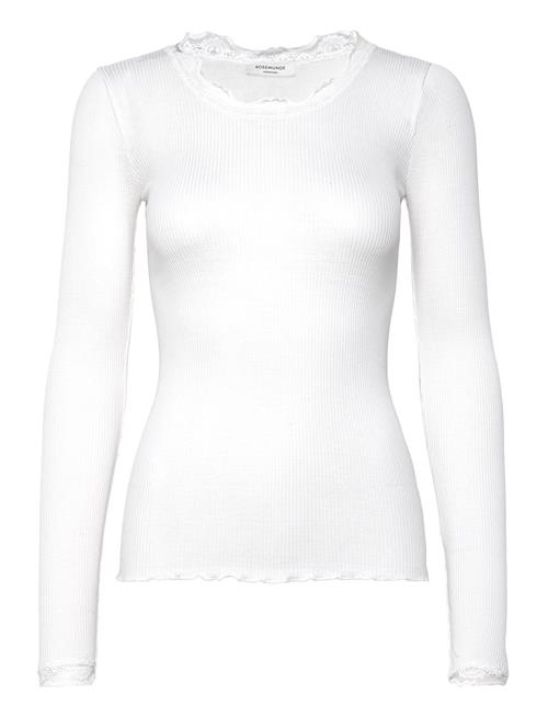 Rwbabette Ls Regular Lace T-Shirt Rosemunde White