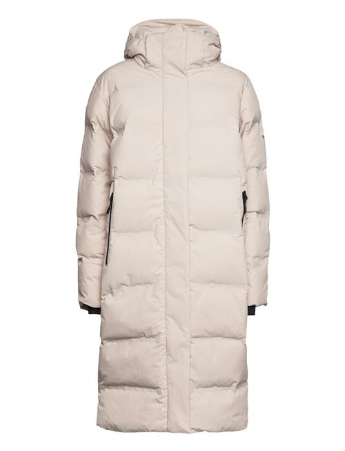 Hooded Longline Puffer Jacket Superdry Sport Beige