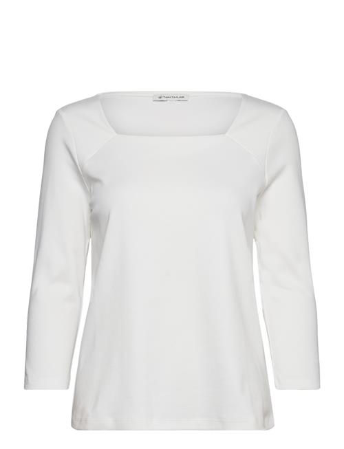 Se T-Shirt Carré Neck Tom Tailor White ved Booztlet