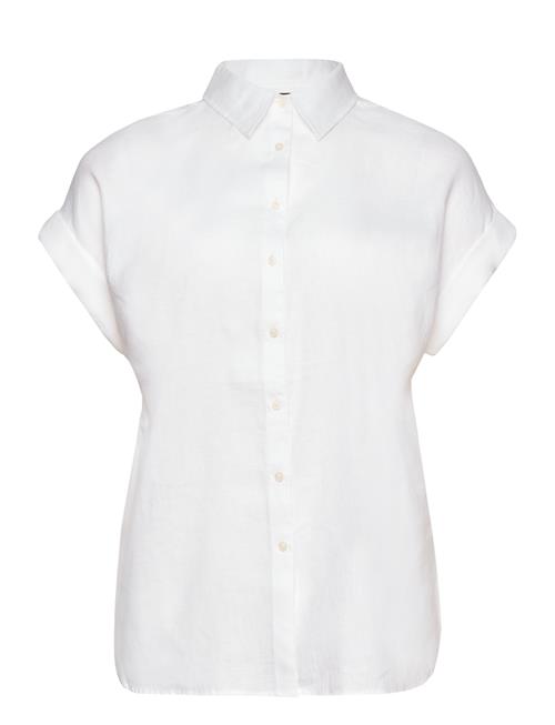 Lauren Women Relaxed Fit Linen Short-Sleeve Shirt Lauren Women White