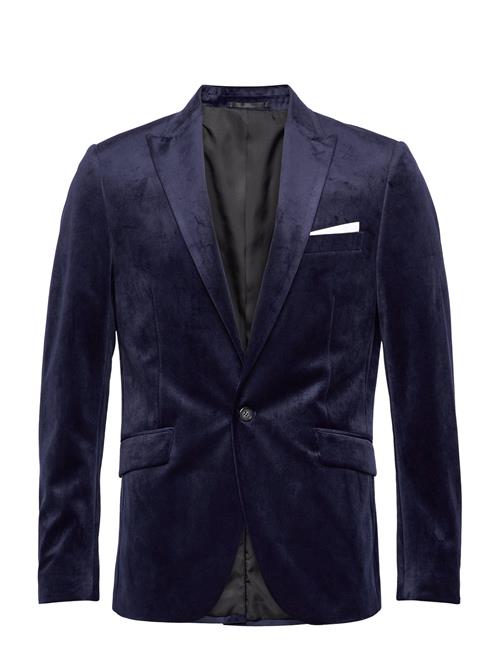 Lindbergh Velvet Blazer Lindbergh Navy