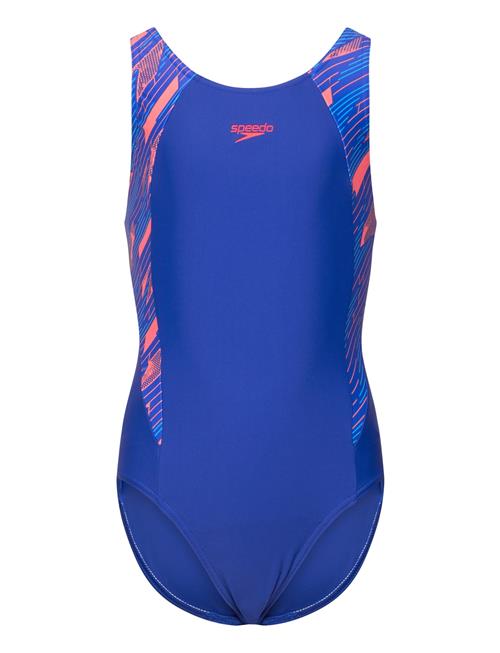 Girls Hyperboom Splice Muscleback Speedo Blue