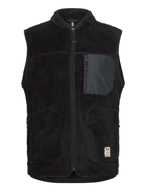 Wood Fleece Vest Fat Moose Black