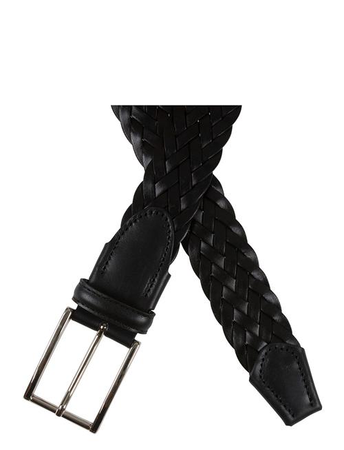 Braided Full Grain Leather Belt Portia 1924 Black