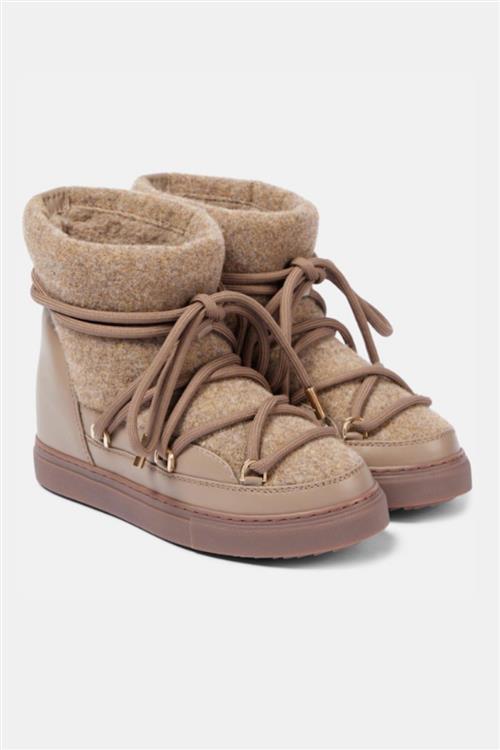 INUIKII - Vinterstøvle - Felt wedge  - Brown