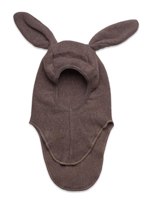 Huttelihut Balaclava Ears Cotton Fleece Huttelihut Brown