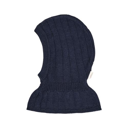 Copenhagen Colors Rib Knitted Balaclava In Merino Wool  Navy | Marine blå | 53/54 cm