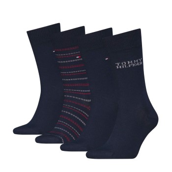 Tommy Hilfiger Legwear Tommy Hilfiger Strømper 4P Men Classic Socks Tin Giftbox Sort Str 39/42 Herre