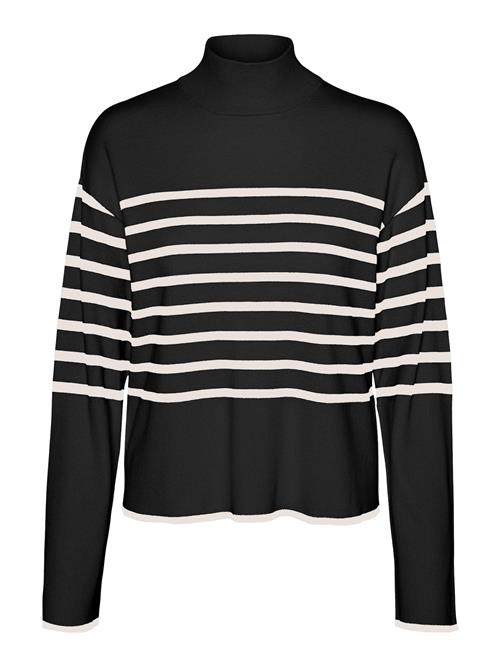 VERO MODA Pullover 'VMNEW HAPPINESS'  sort / hvid