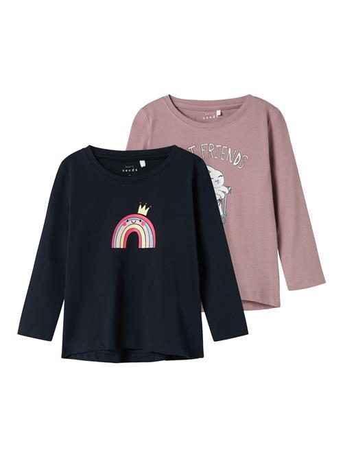 NAME IT Bluser & t-shirts 'NMFVIOLET'  natblå / lysviolet / lys pink / offwhite