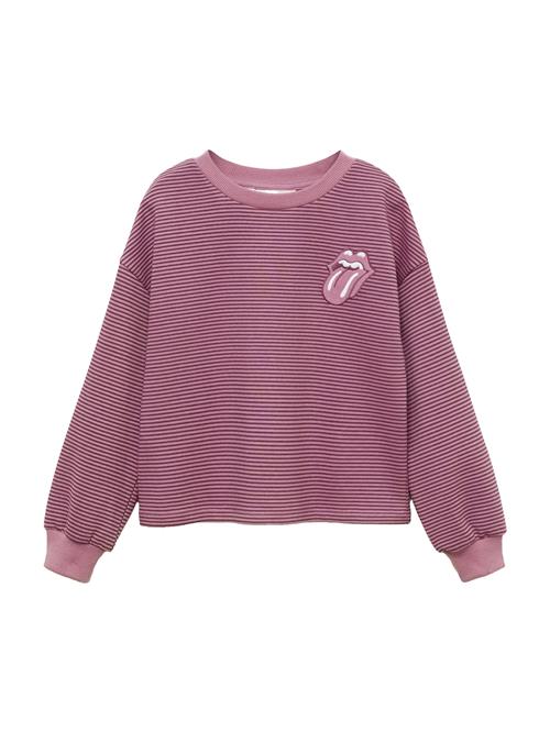 Se MANGO KIDS Sweatshirt  aubergine / eosin / hvid ved About You