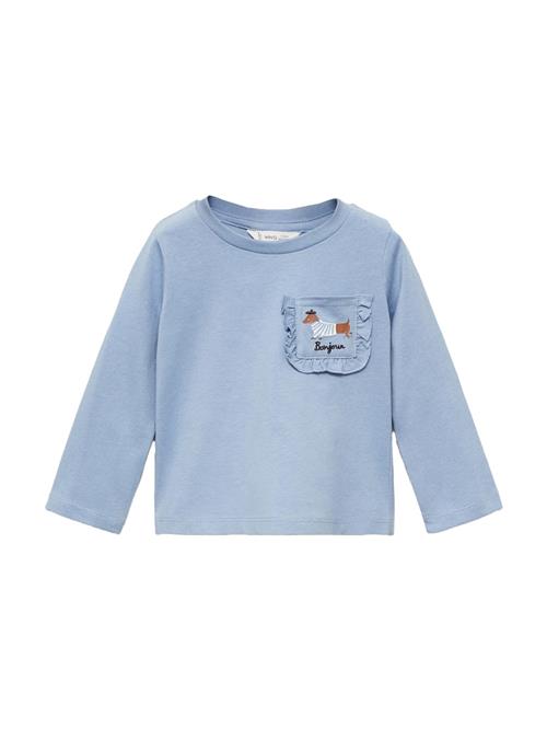 MANGO KIDS Bluser & t-shirts 'BONJOUR'  dueblå / brun / sort