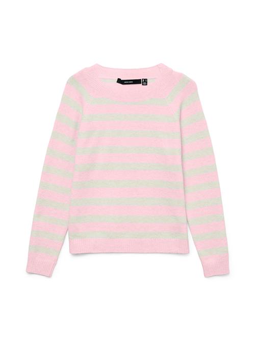 Se VERO MODA Pullover 'VMDoffy'  grå-meleret / lyserød ved About You