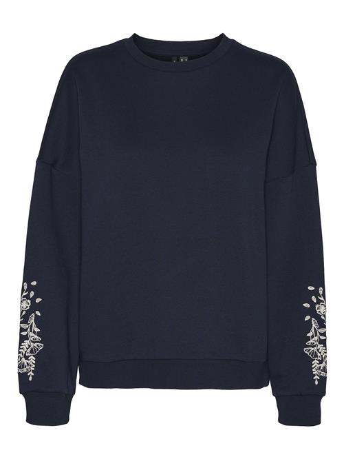 VERO MODA Sweatshirt 'VMKarol'  navy / hvid