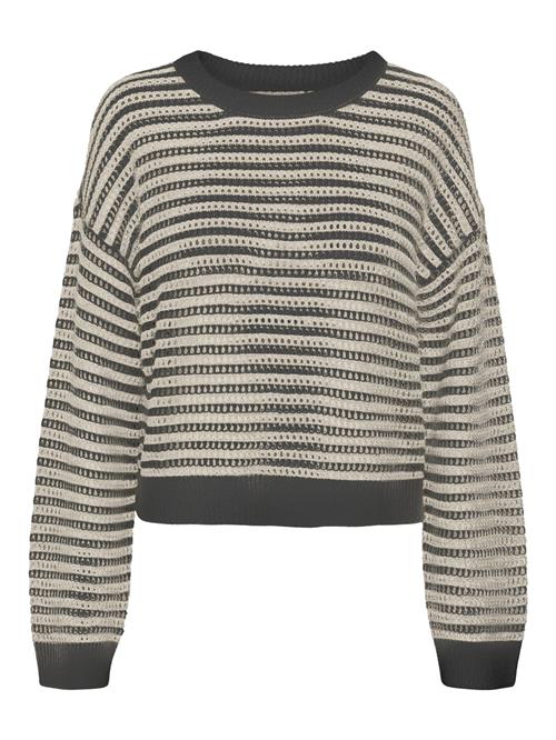 VERO MODA Pullover 'VMNewmadera'  ecru / sort