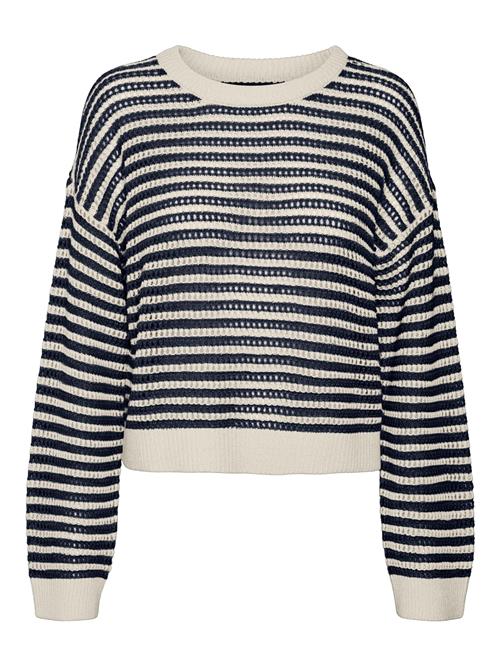 VERO MODA Pullover 'VMNEWMADERA'  creme / marin