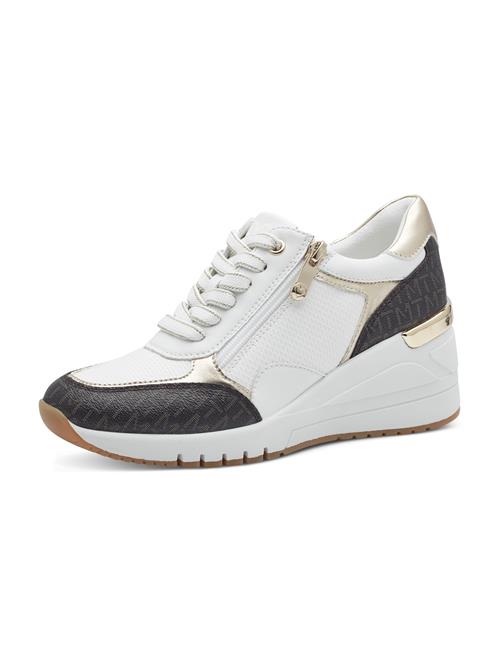 MARCO TOZZI Sneaker low  beige / guld / sort / hvid