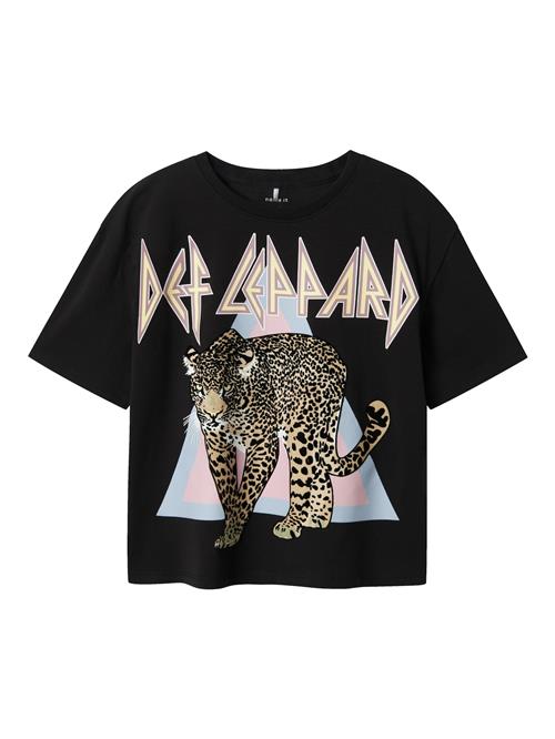 NAME IT Bluser & t-shirts 'NKFJikki Def Leppard'  chamois / pastelblå / lyserød / sort