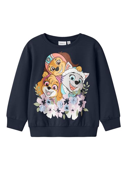 NAME IT Sweatshirt 'NMFJURA PAW'  navy / lysebrun / grå / lysviolet