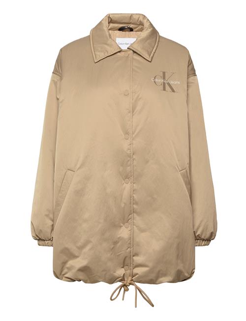 Over D Padded Coach Jacket Calvin Klein Jeans Beige