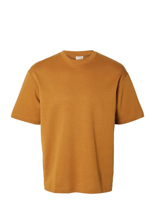 Selected Homme Slhlooseoscar Ss O-Neck Tee Noos Selected Homme Yellow