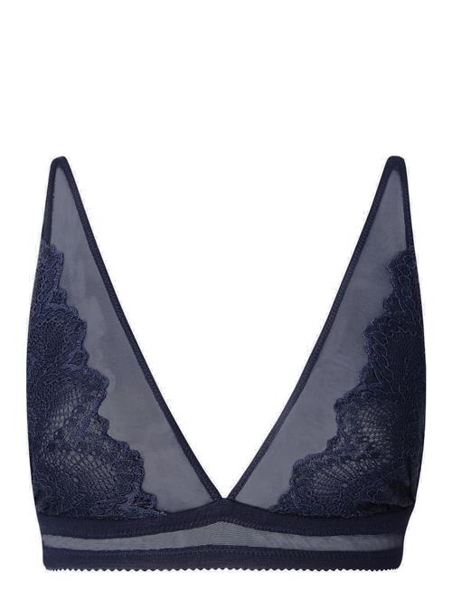 Lace Mesh Plunge Bralette Understatement Underwear Navy