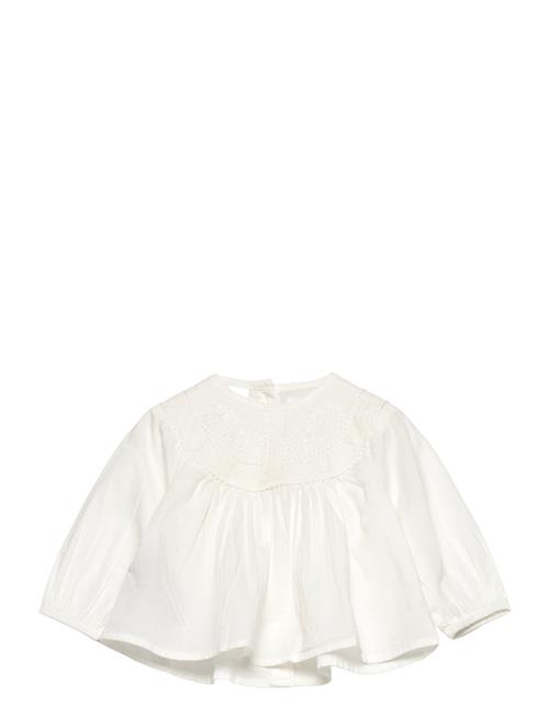 Embroidered Cotton Blouse Mango White