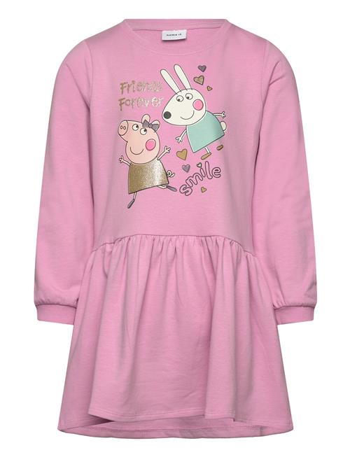 name it Nmfamira Peppapig Ls Swe Dress Bru Cplg Name It Pink