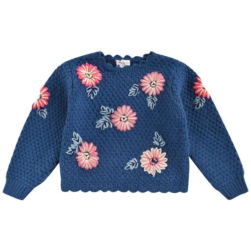 Louise Misha Acia Strikket Baby Sweater Ink Blue | Blå | 18 months