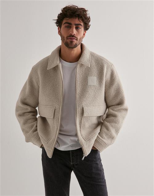 Calvin Klein Jeans Textured Wool Jacket Forårsjakker Beige